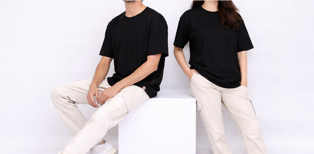 Black Relaxed Fit Summer Tee