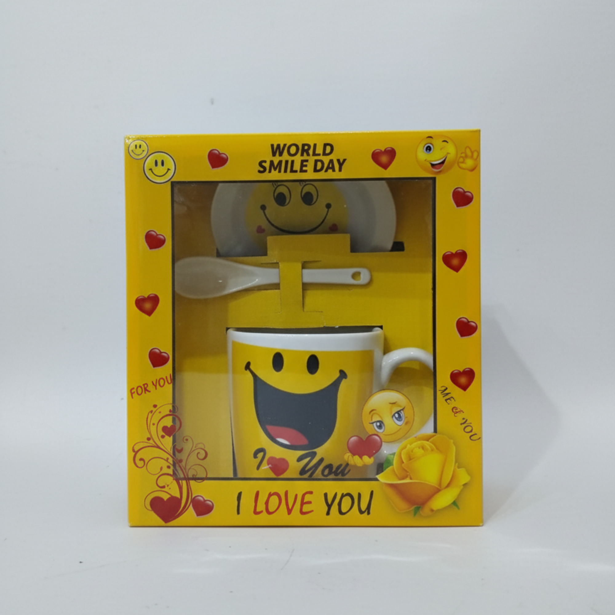 Sipware Yellow Emoji  Mug Gift Pack