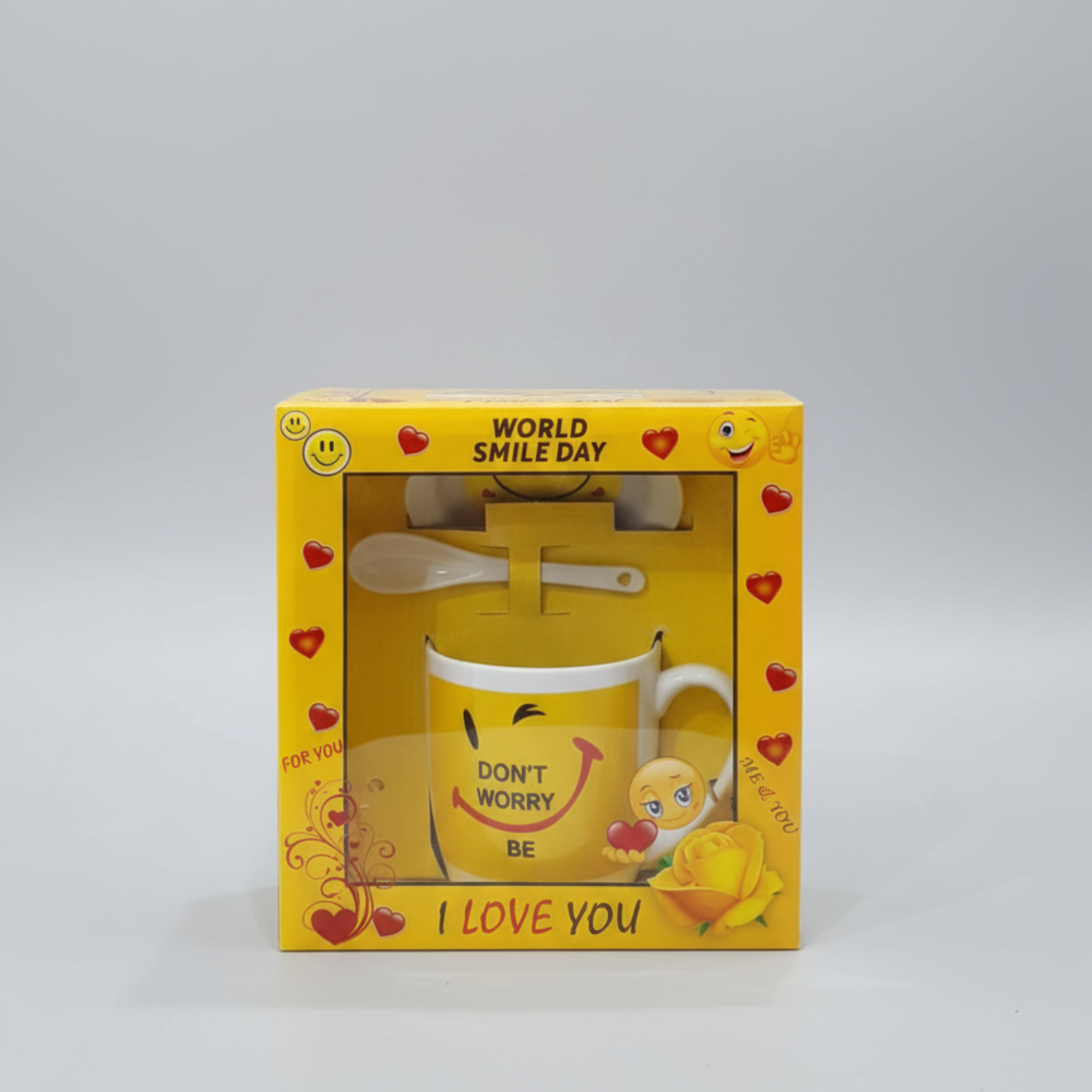 Sipware Yellow Emoji  Mug Gift Pack
