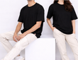 Black Relaxed Fit Summer Tee