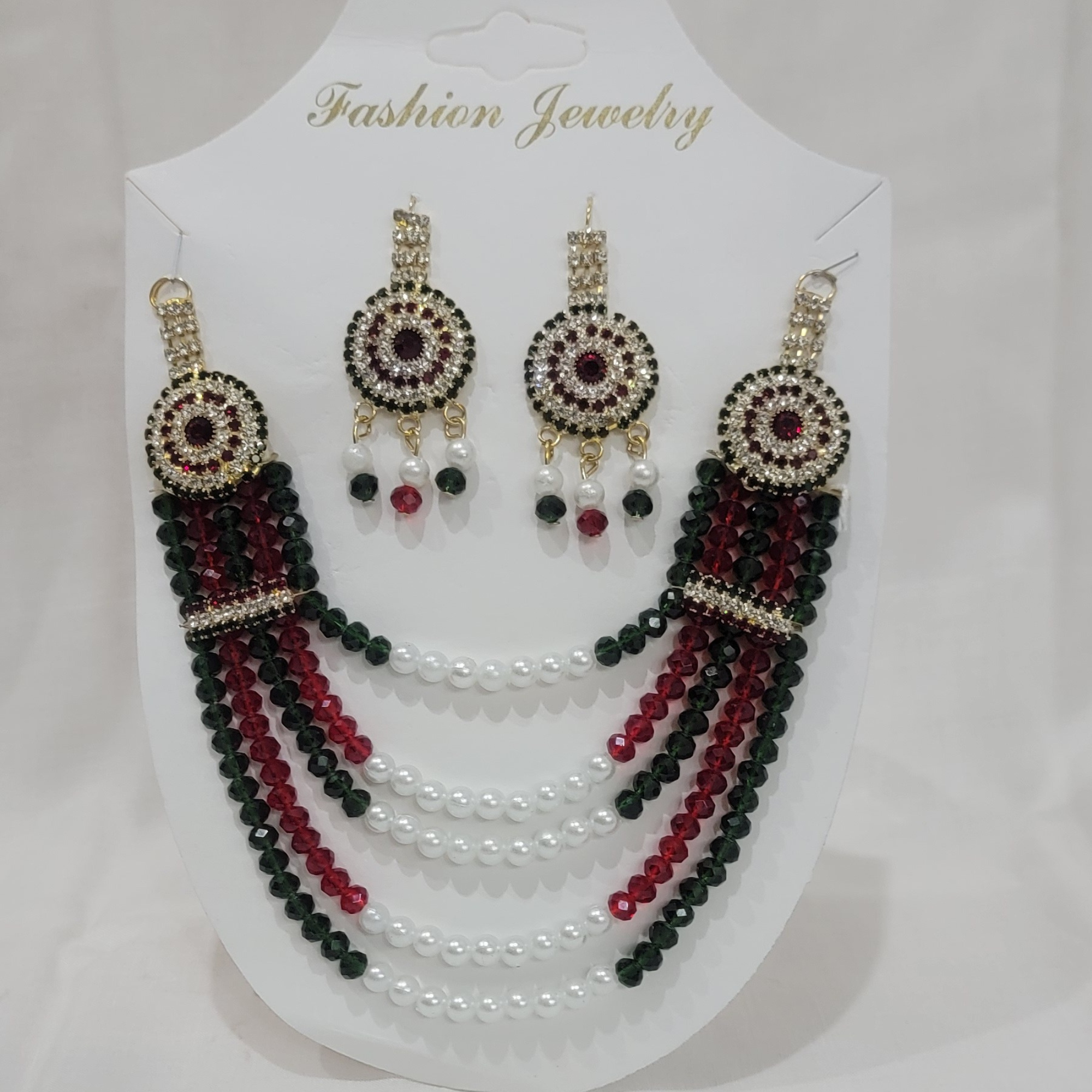 Pearl Necklace with traditional earing