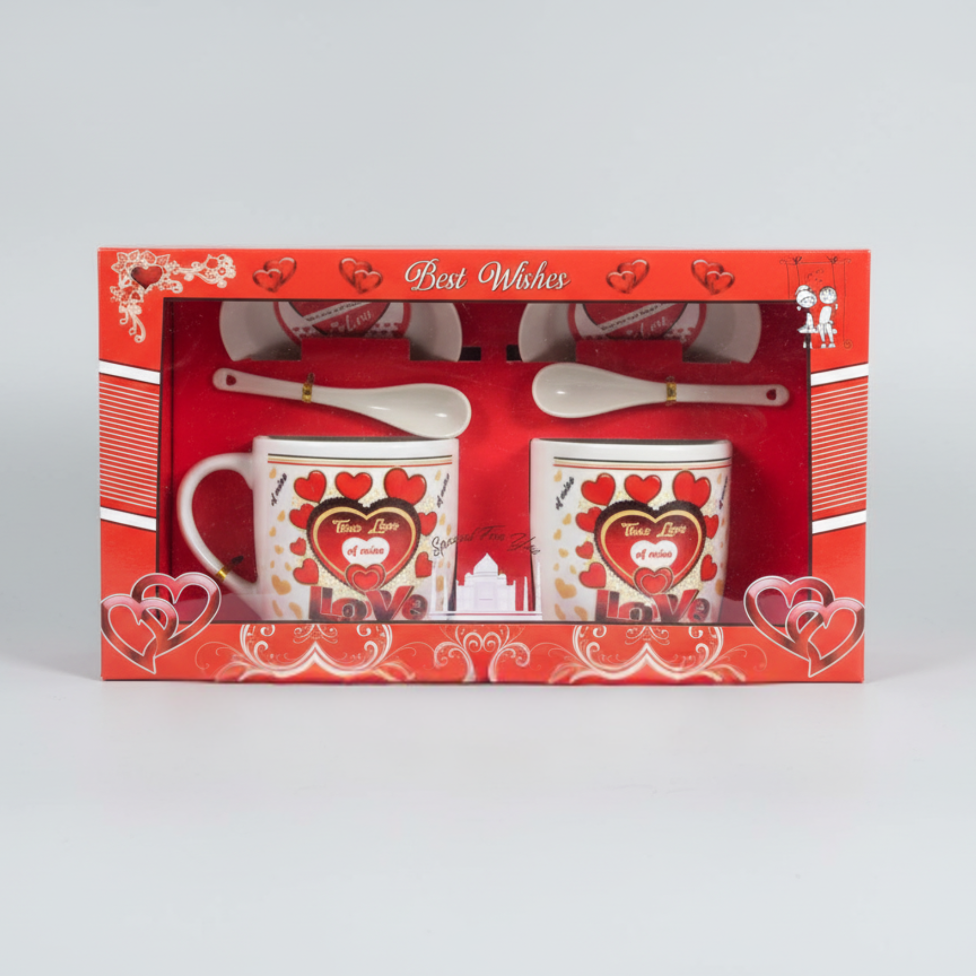 Sipware Twin Red Mug Set Gift