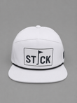 Rope Snapback Premium Cap - White