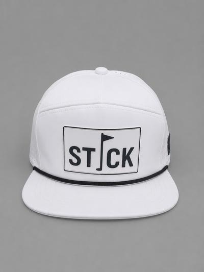 Rope Snapback Premium Cap - White