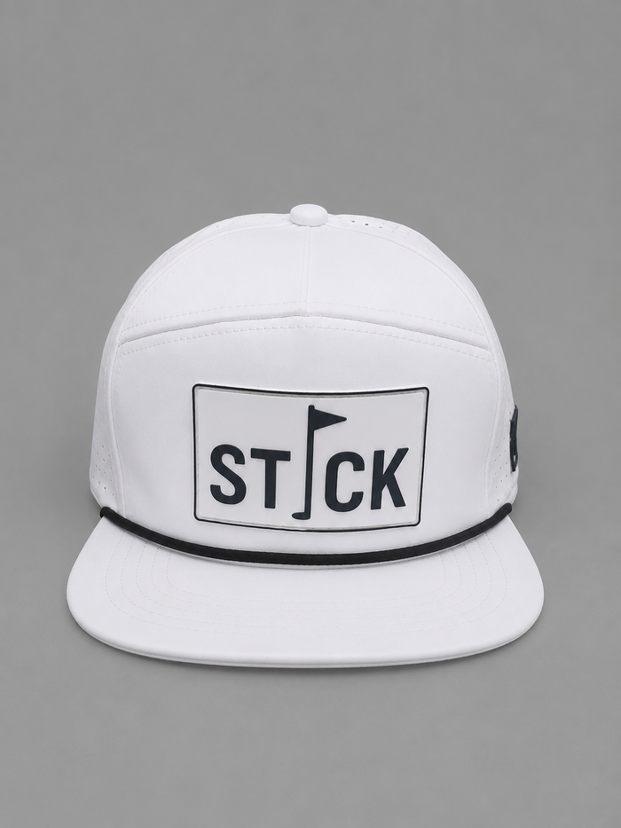 Rope Snapback Premium Cap - White