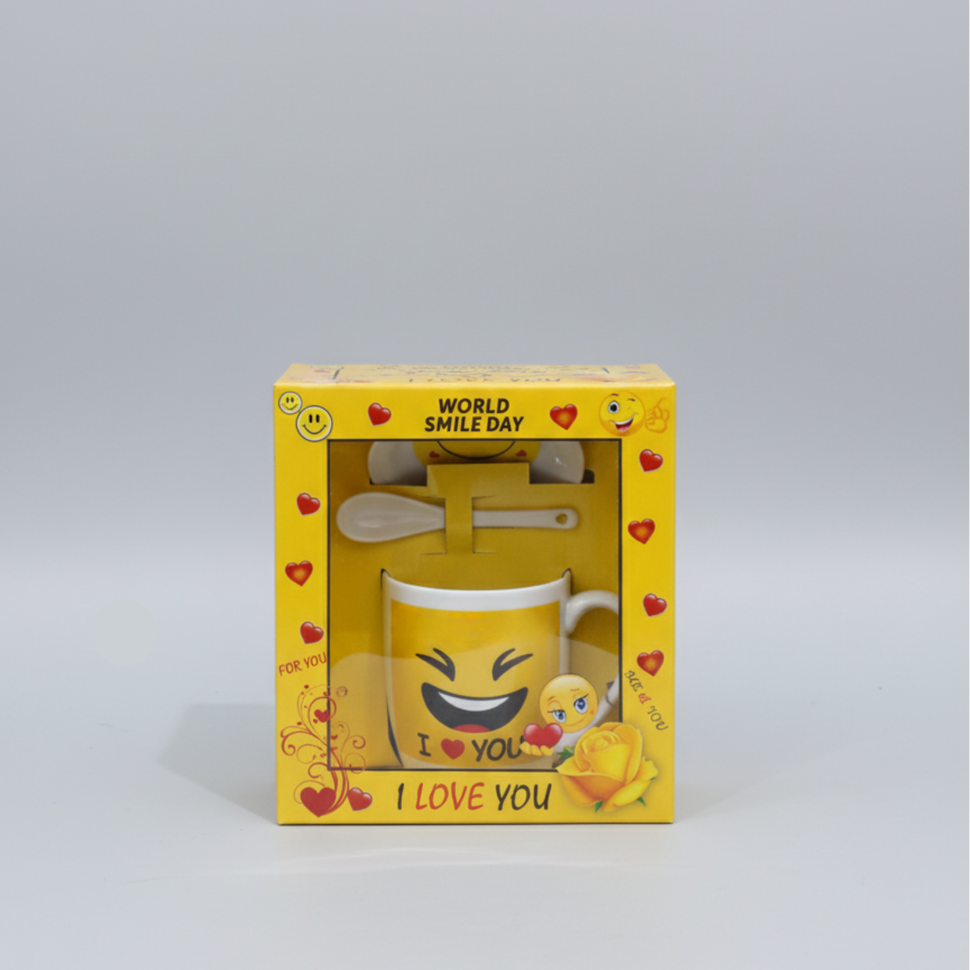 Sipware Yellow Emoji  Mug Gift Pack