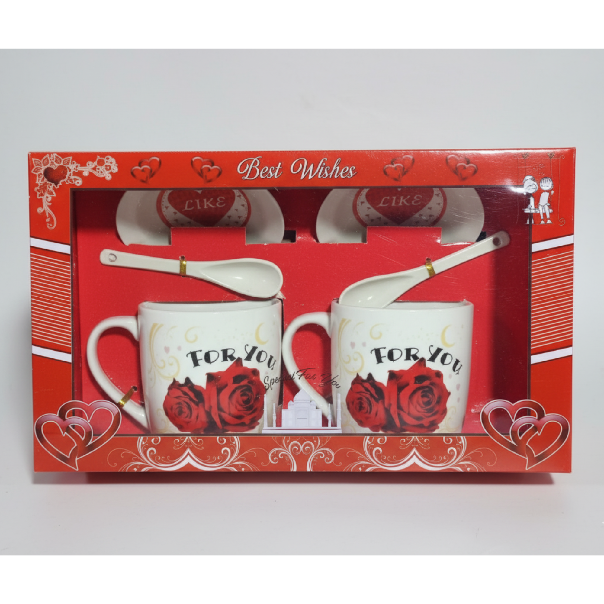 Sipware Twin Red Mug Set Gift