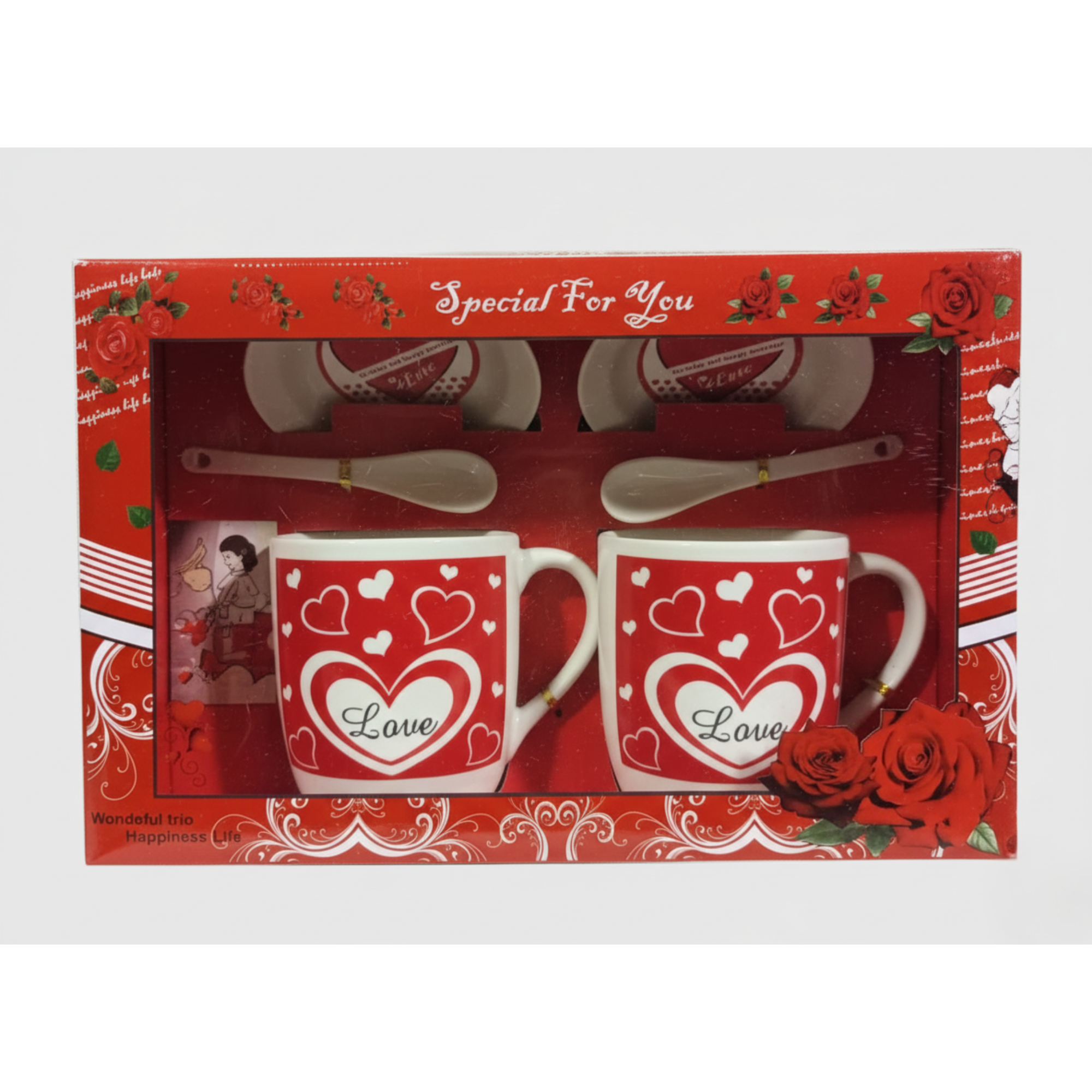 Sipware Twin Red Mug Set Gift