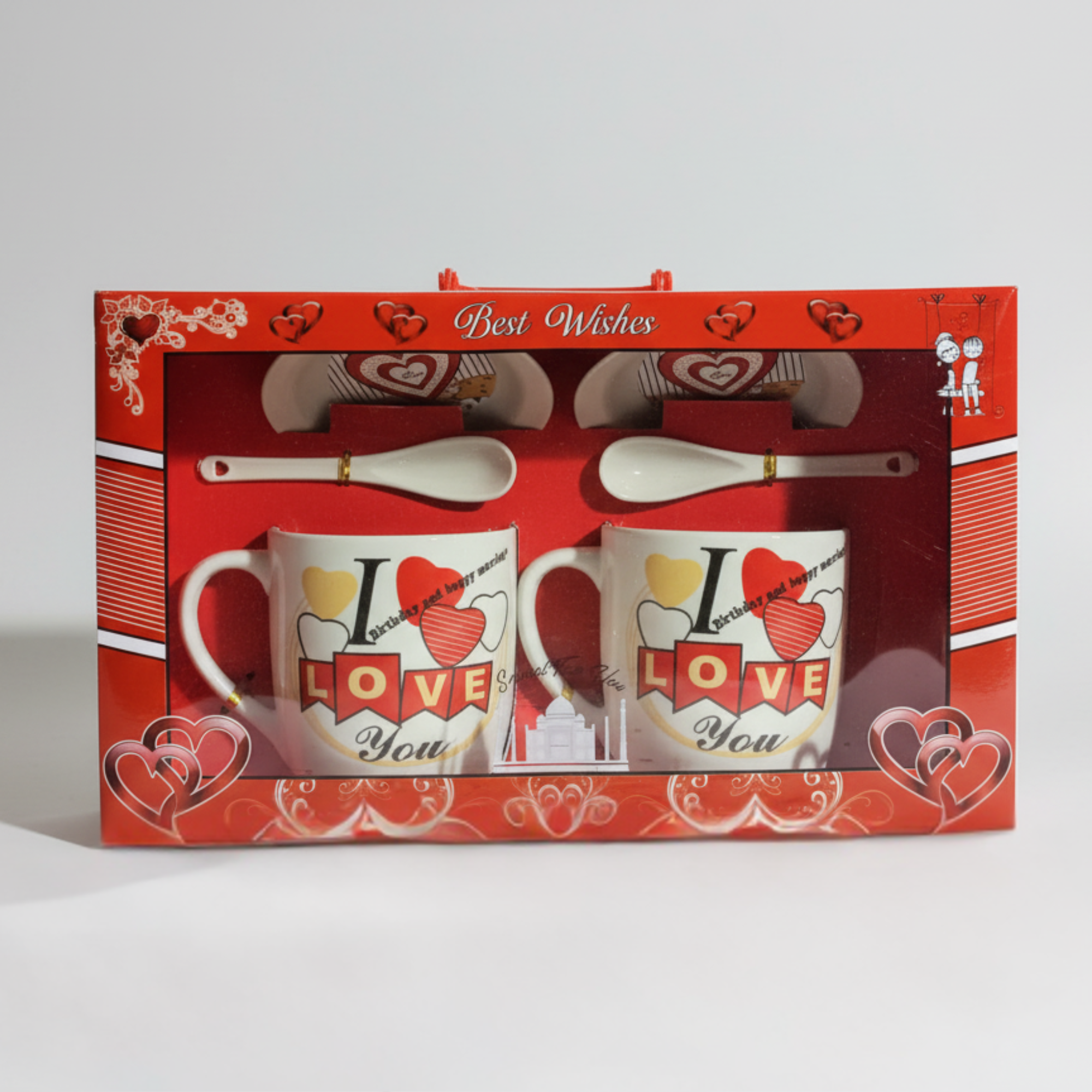 Sipware Twin Red Mug Set Gift