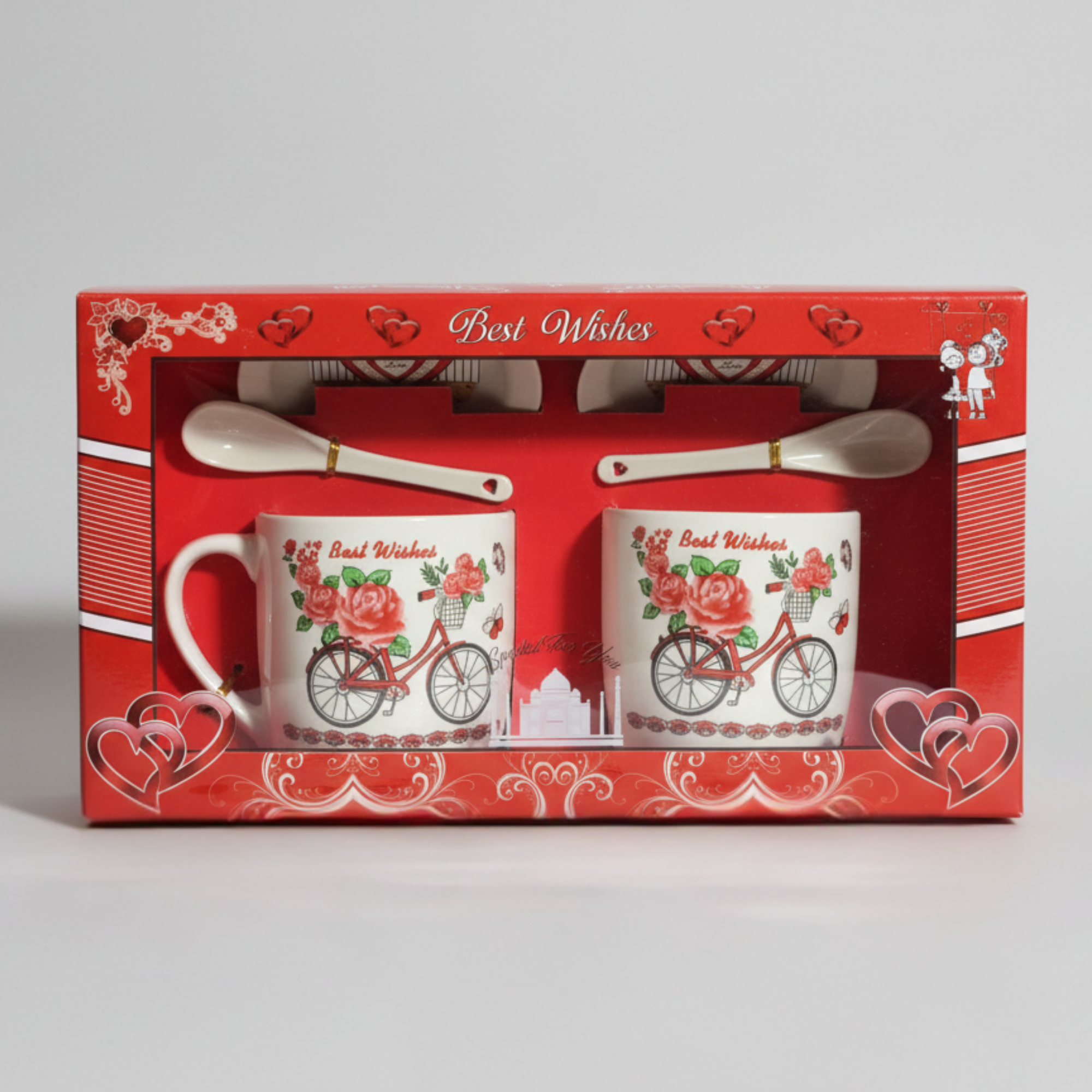 Sipware Twin Red Mug Set Gift