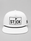 Center Seam Snapback Cap - White