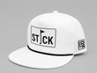 Center Seam Snapback Cap - White