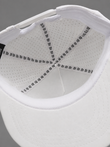 Center Seam Snapback Cap - White