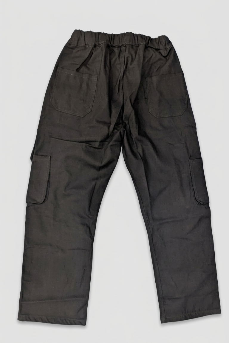 Baggy Jeans Cargo Trouser - Black